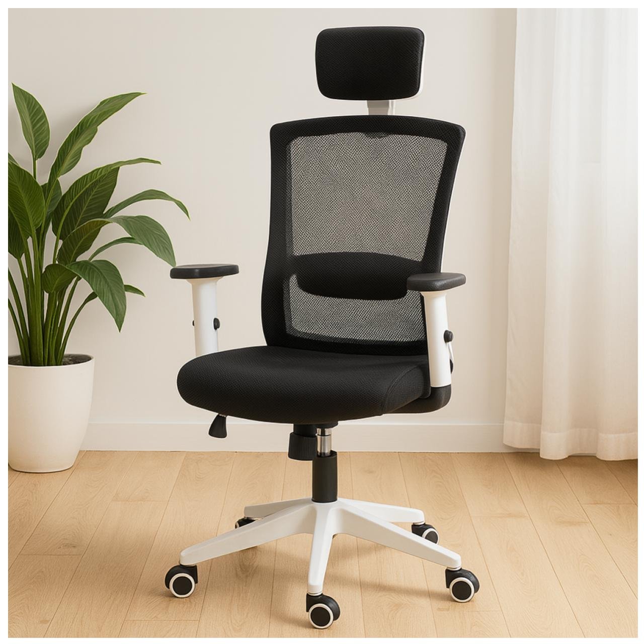 Cadeira de Escritório Tela WAY BRANCA - Cor BRANCA / PTO - 20080 - Imagem 8