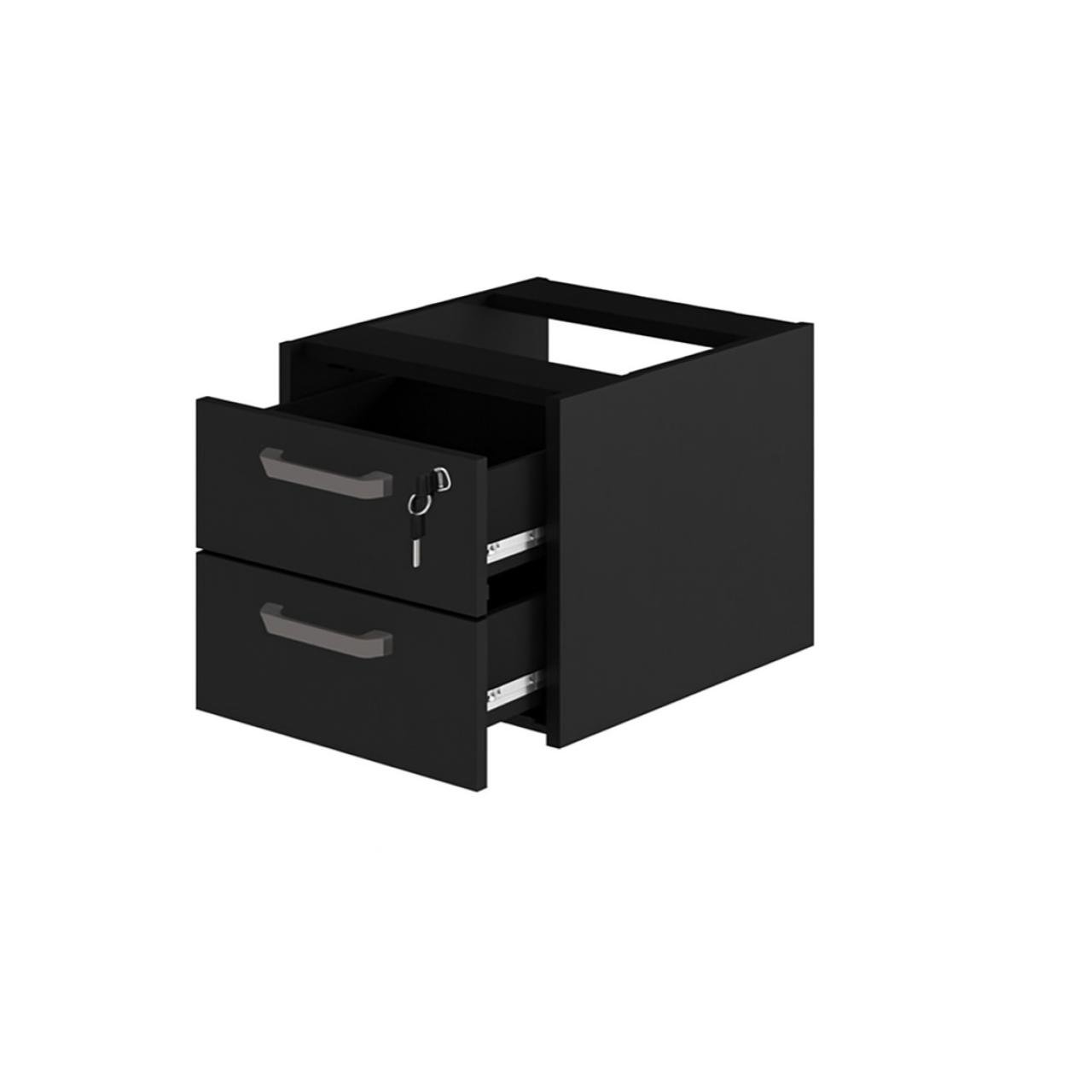 Gaveteiro suspenso - PRETO/PRETO - 26008