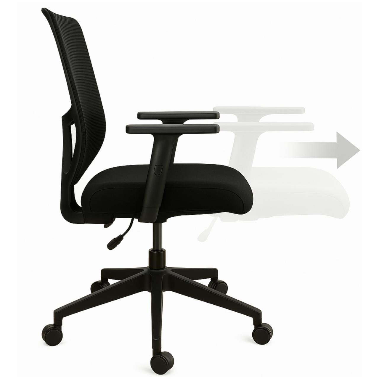 Cadeira de Escritório Tela Pryus PRIME com Regulagem Assento - Cor Preto - 20092 - Imagem 2