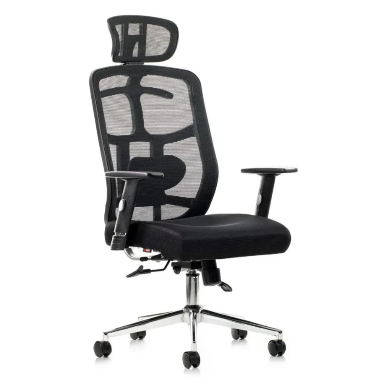 Poltrona Presidente Tela MK-4007 - Cor Preta 30004