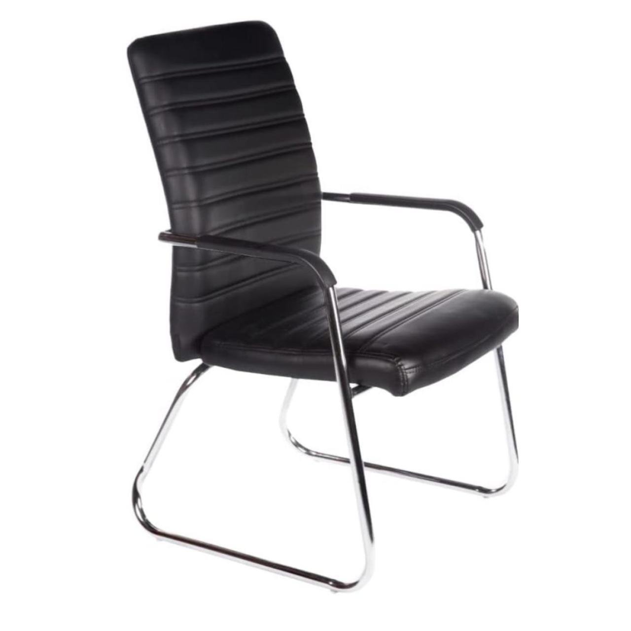 Poltrona para Escritório Interlocutor ATREUS Estofada - Cor Preto - PMD - 32882