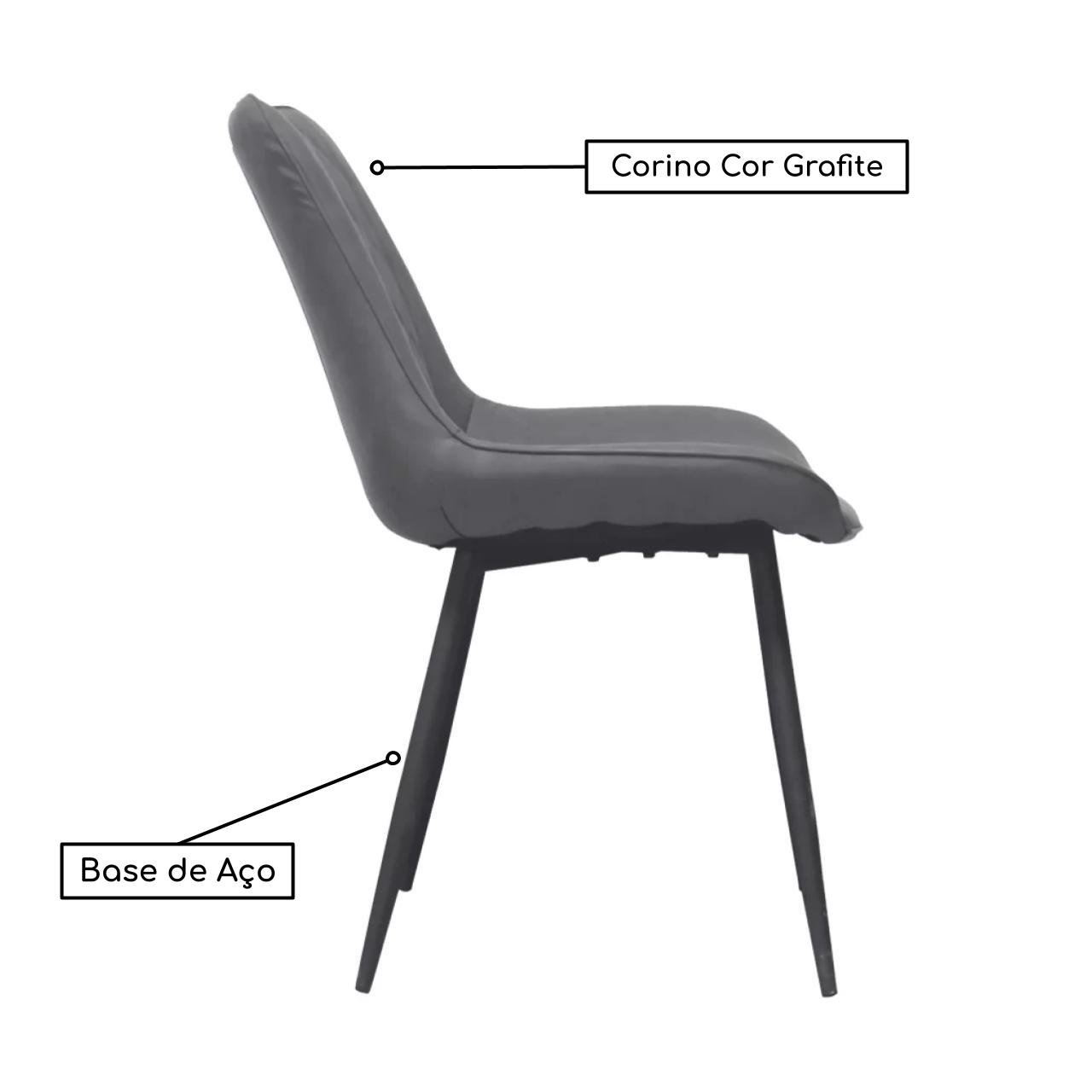 Cadeira Interlocutor MOSCOU - Cor Grafite - PMD - 36000 - Imagem 4