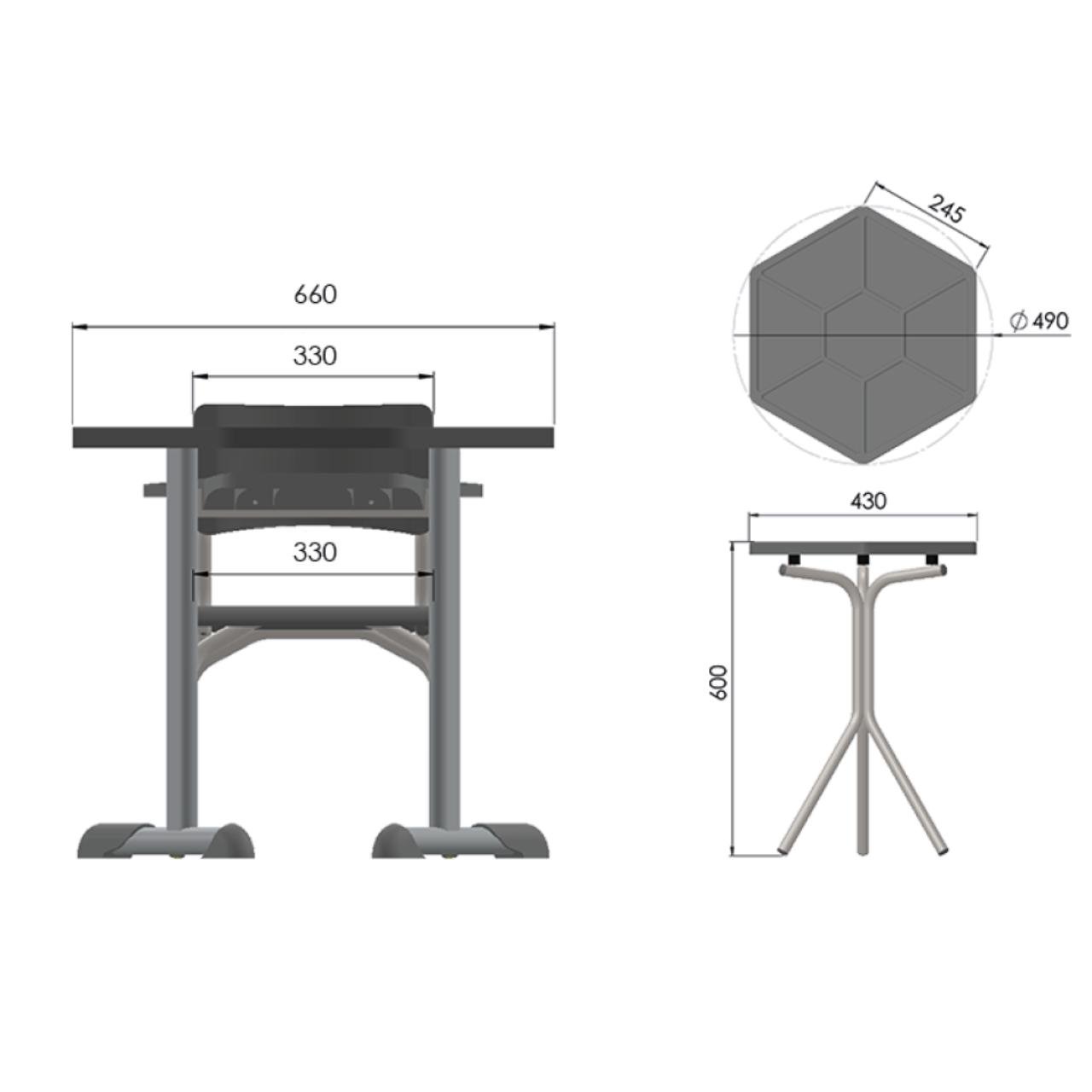 Conjunto HEXAGONAL Mesas e Cadeiras - 02 A 06 anos - INFANTIL 41006 - Imagem 5