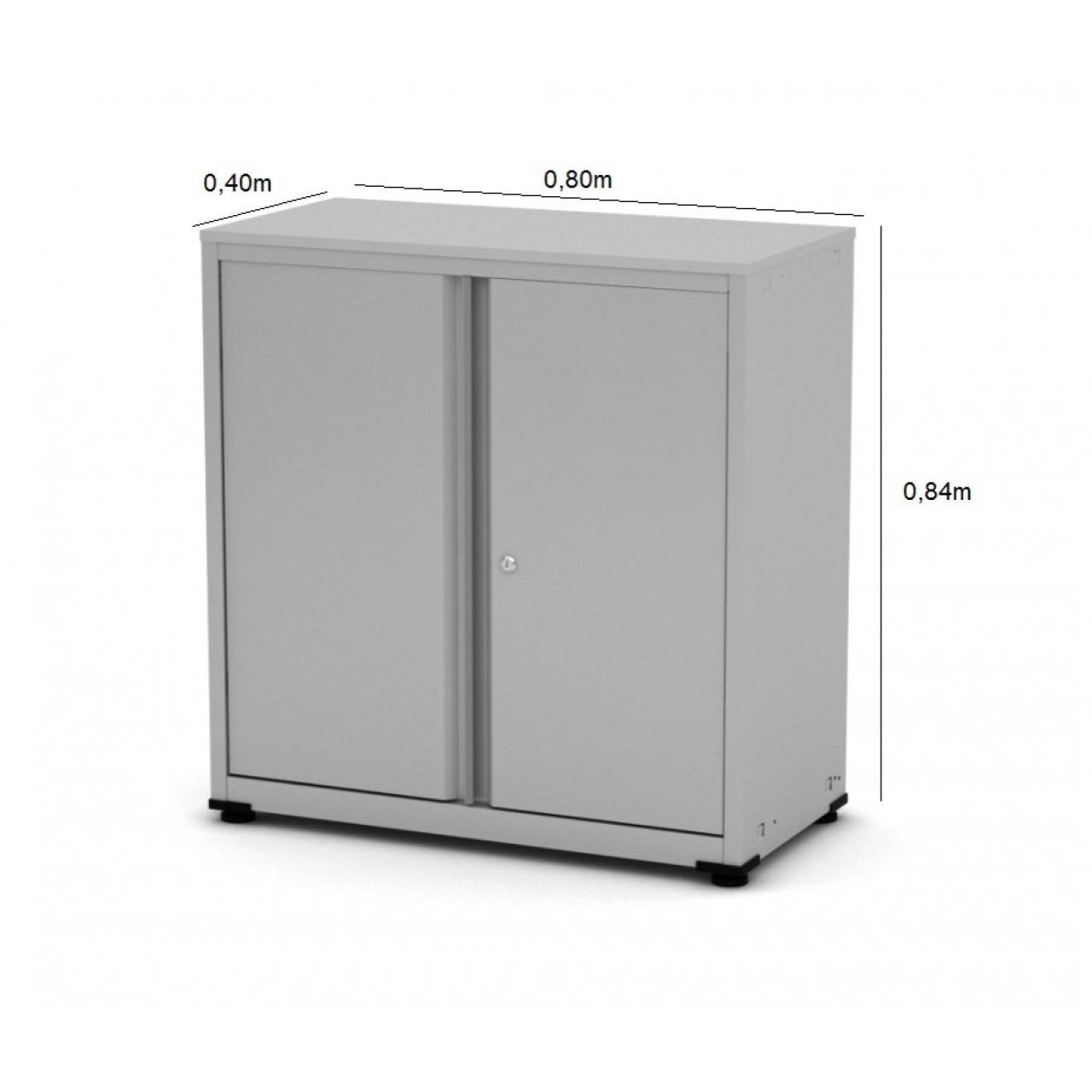 Armário de Aço PA-100 - 0,84x0,80x0,40m - CHAPA 26/24 - CZ/CZ - PANDIN - 12008 . - Imagem 3