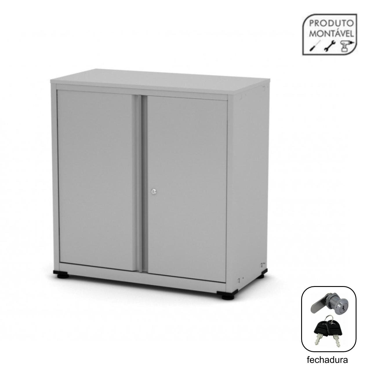 Armário de Aço PA-100 - 0,84x0,80x0,40m - CHAPA 26/24 - CZ/CZ - PANDIN - 12008 . - Imagem 2