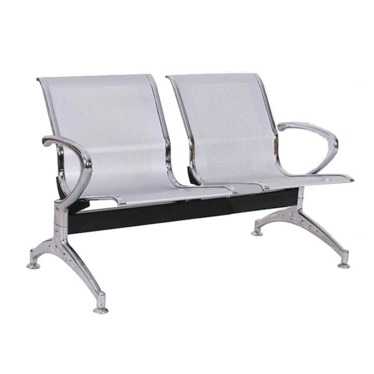 Longarina AEROPORTO com 02 Lugares - Cor Cromada 33107