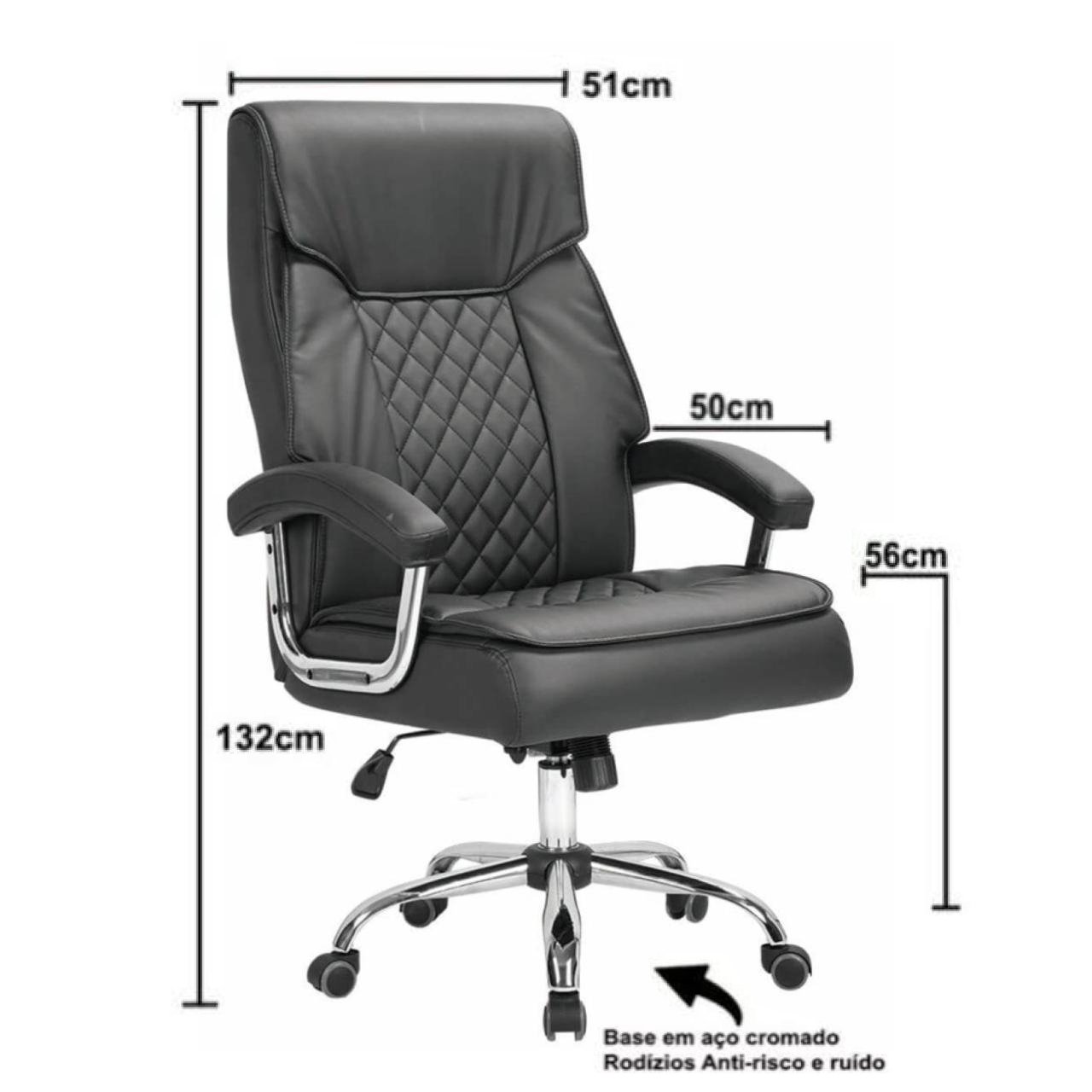 Poltrona Presidente LUXO CONFORT c/ Mola Ensacada - Couríssimo 32989 - Imagem 2