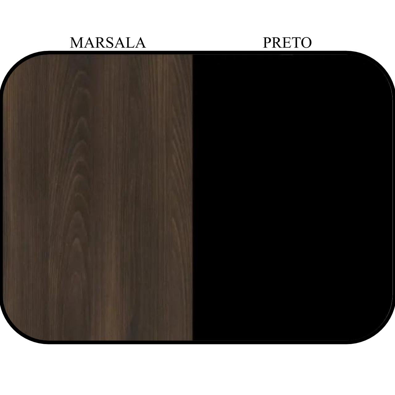 Mesa Escritório 1,20x0,60m - S/ Gavetas MARSALA / PRETO - 23470 - Imagem 4