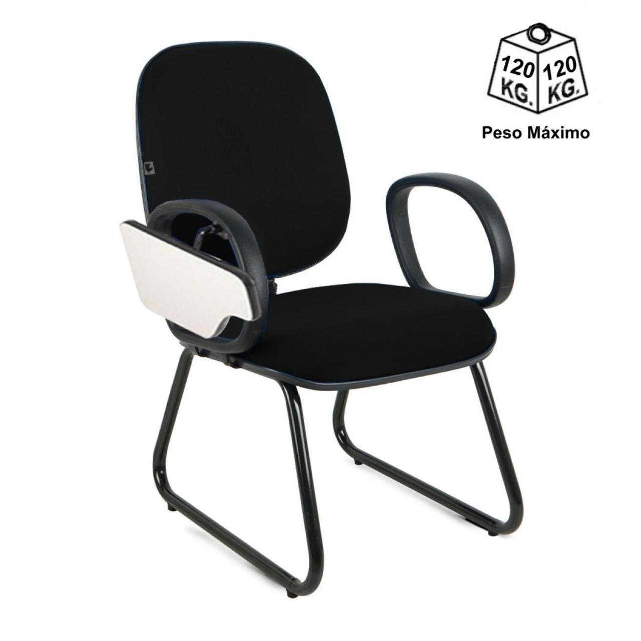 Carteira Universitária Diretor Escamoteável - Cor Preta - 32007 - Imagem 4