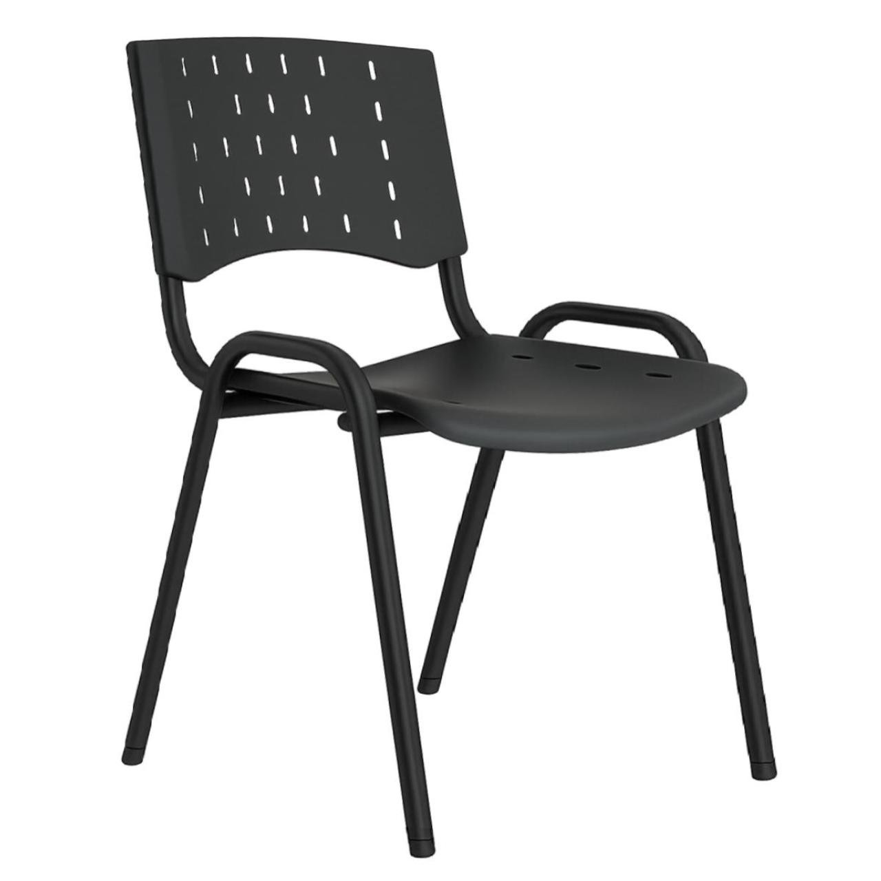 Cadeira Plástica REALPLAST 04 pés-Plástico Preto (Polipropileno) - 31201