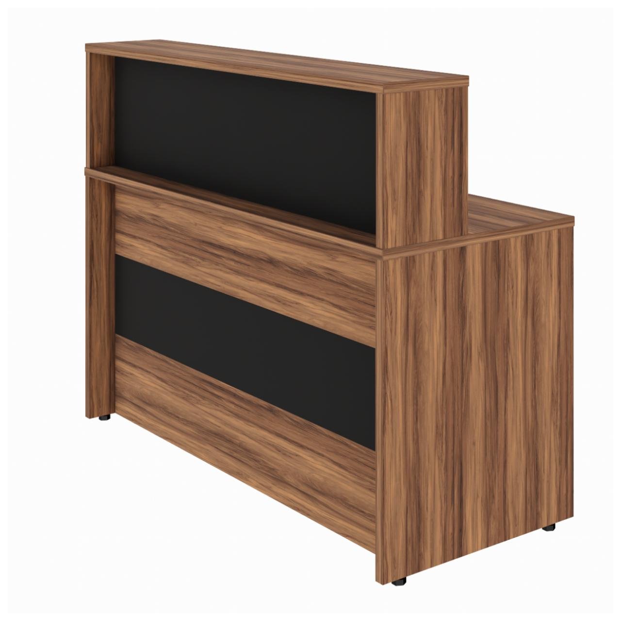 Balcão de Atendimento 1.35x1,13x0,60m - S/ Gavetas NOGAL SEVILHA / PRETO - 63081 - Imagem 3