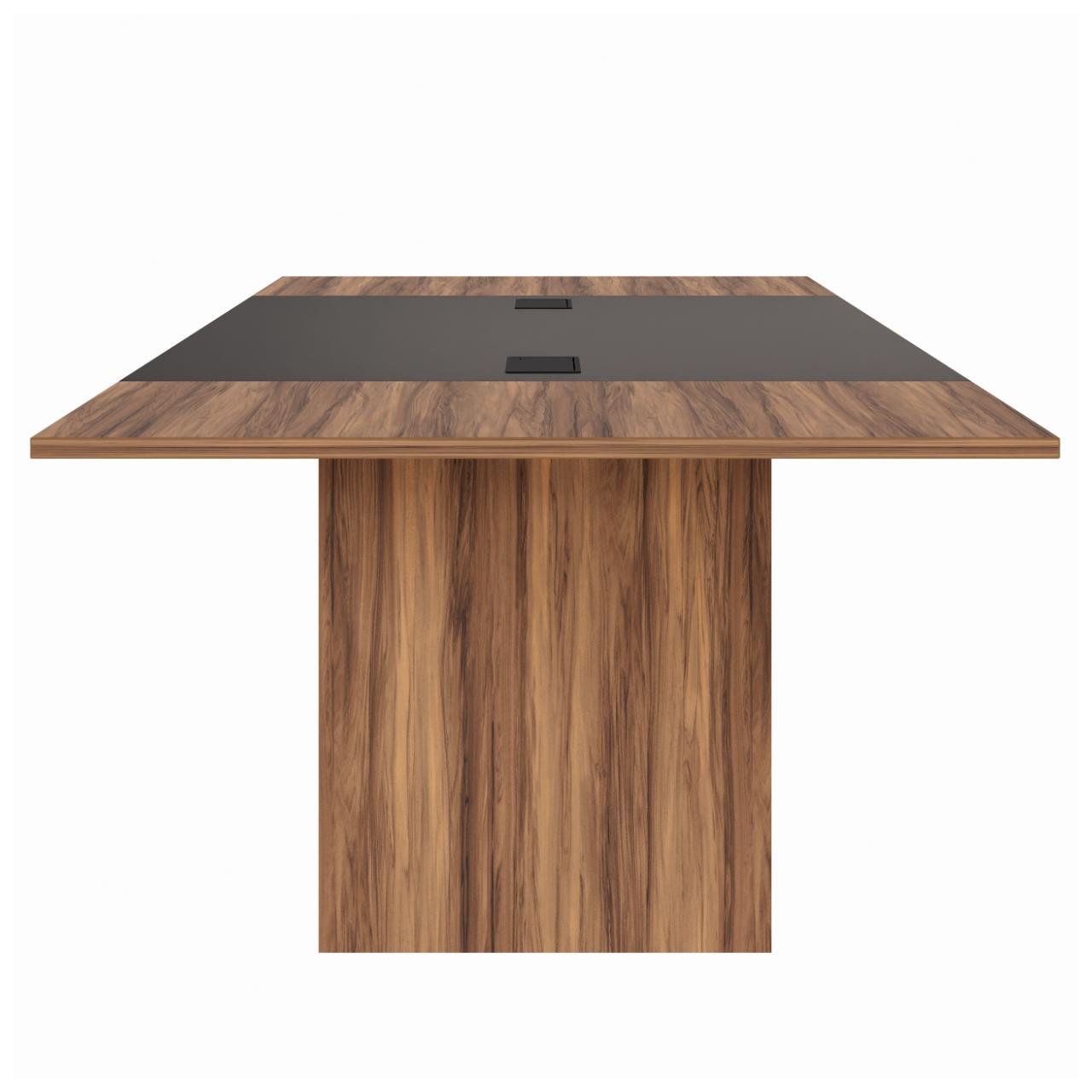 Mesa de Reunião Diretoria - 2,80X1,20m NOGAL SEVILHA/PRETO - 22013 - Imagem 4