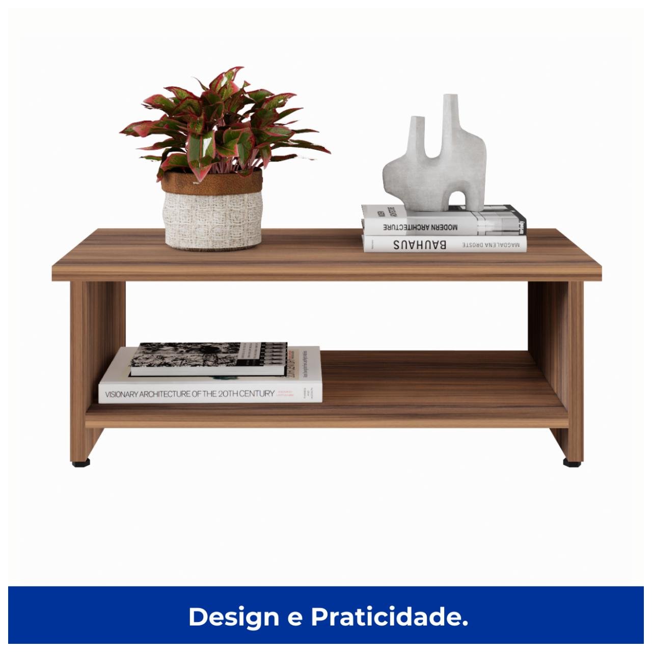 Mesa de Centro 0,90x0,50x0,35m - Nogal Sevilha 21431 - Imagem 4