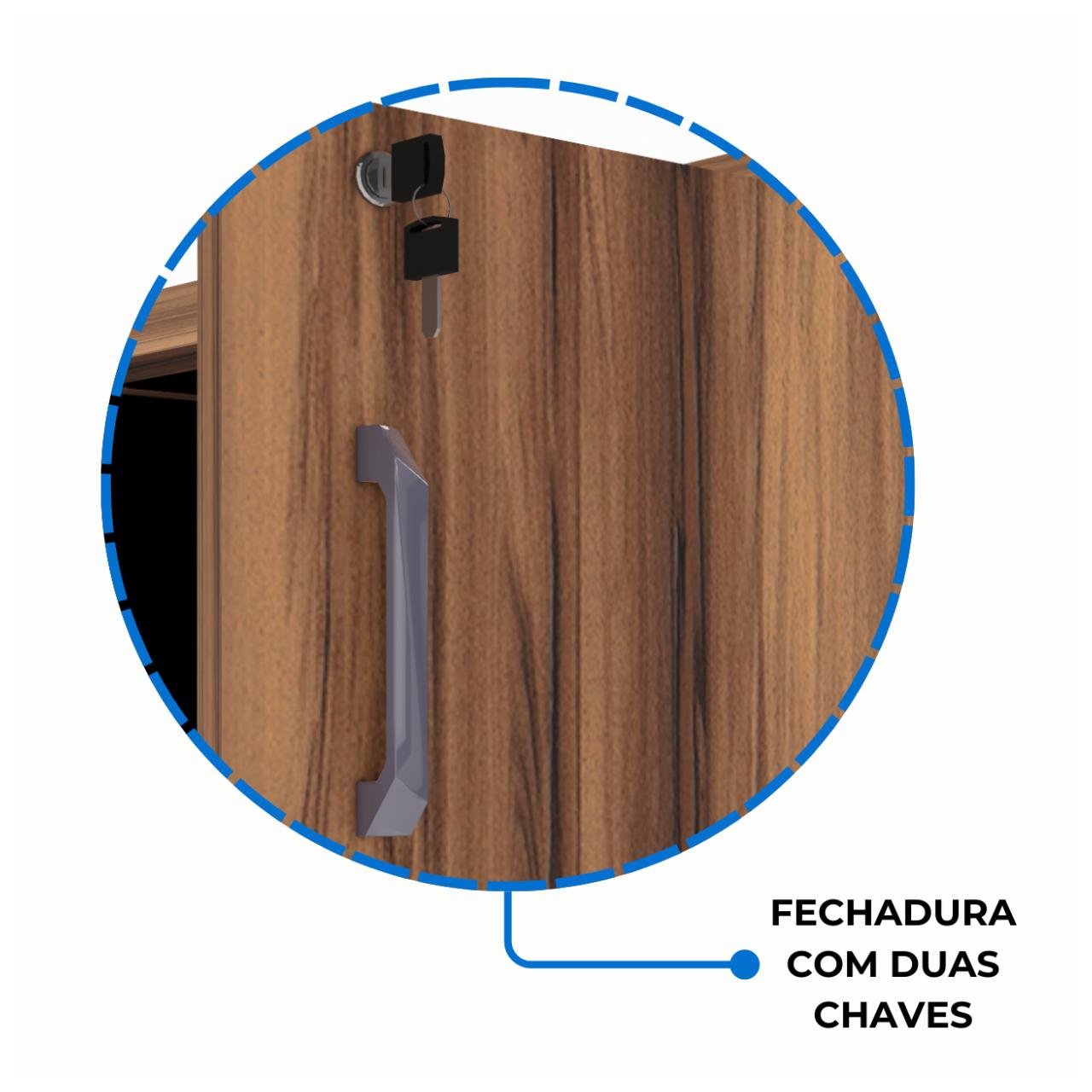 Armário Torre FECHADA NOGALSEVILHA/PRETO - 21434 - Imagem 6