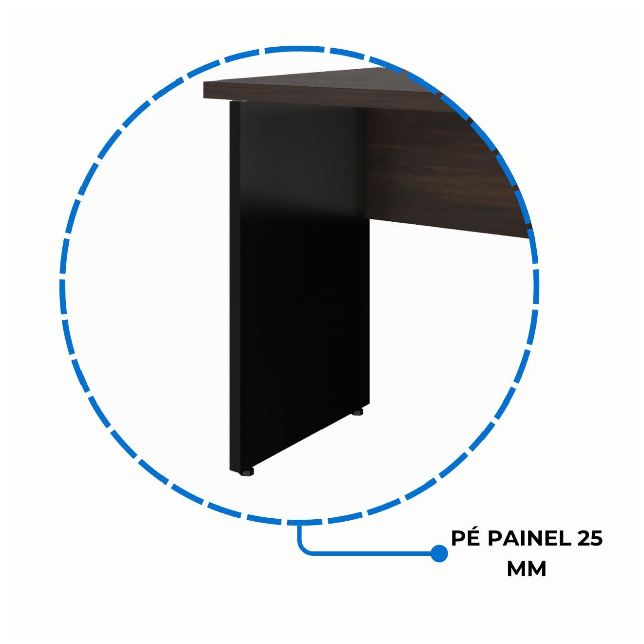 Mesa Escritório 1,70x0,60m - S/ Gavetas MARSALA / PRETO - 23474 - Imagem 5
