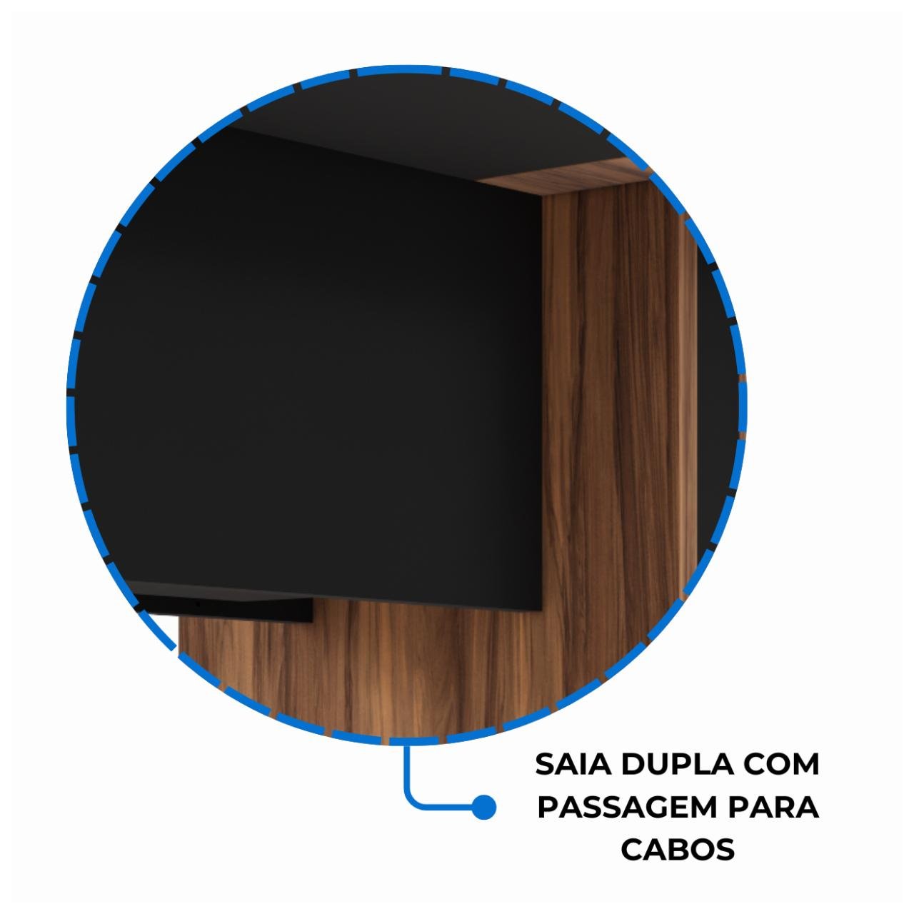 Mesa de Reunião Diretoria - 2,40X1,20m NOGAL SEVILHA/PRETO - 22012 - Imagem 5