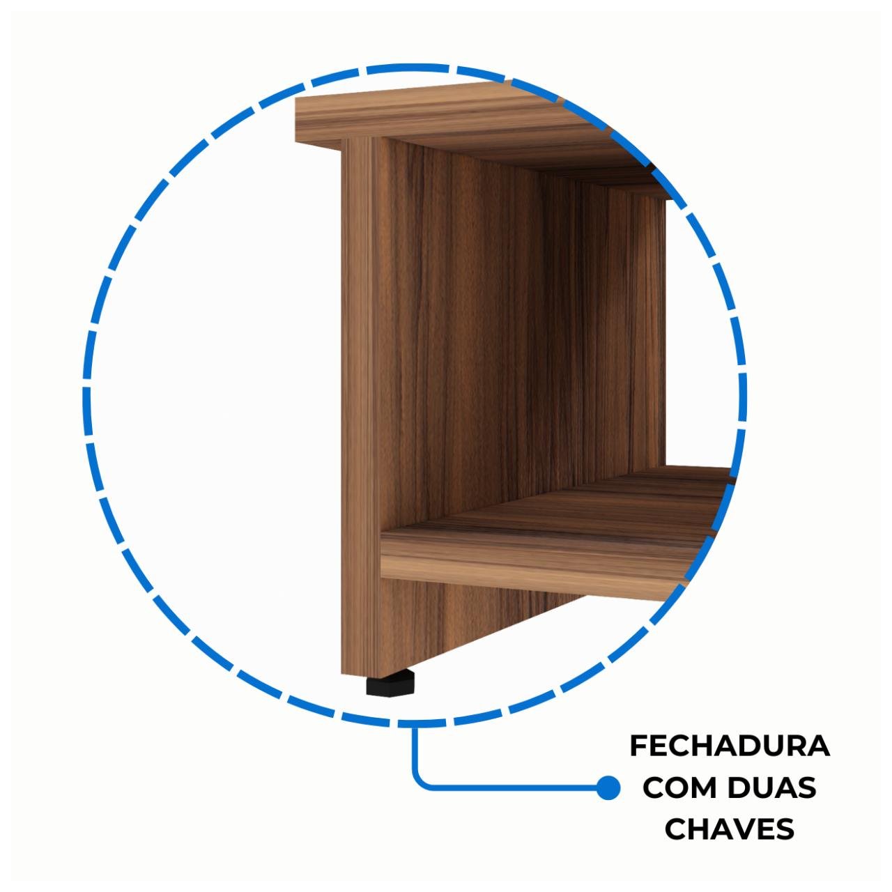 Mesa de Centro 0,90x0,50x0,35m - Nogal Sevilha 21431 - Imagem 5