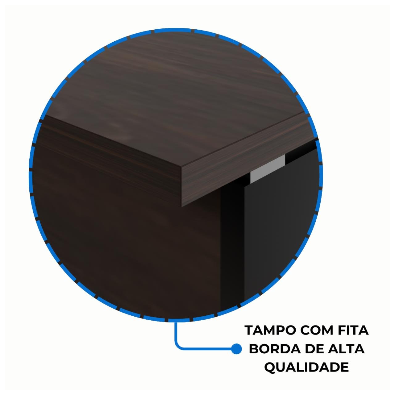Mesa Escritório 1,70x0,60m - S/ Gavetas MARSALA / PRETO - 23474 - Imagem 6