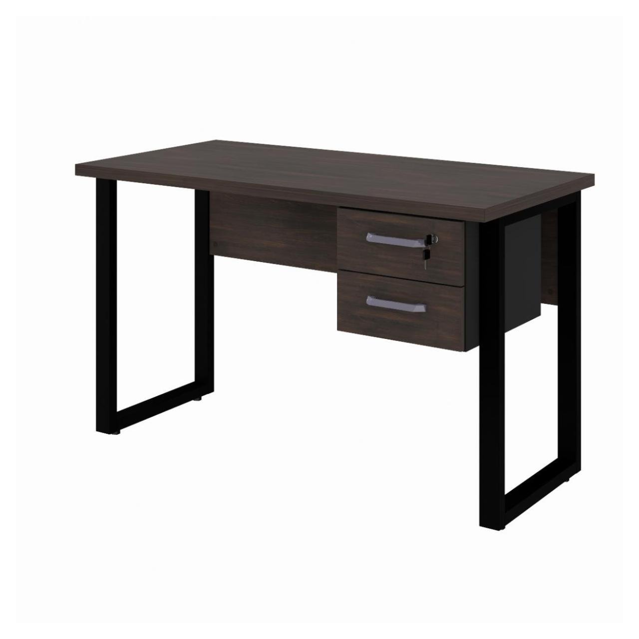 Mesa Escritório PÉ QUADRO 1,50x0,60m - S/ Gavetas - MARSALA/PRETO - 25472 - Imagem 4