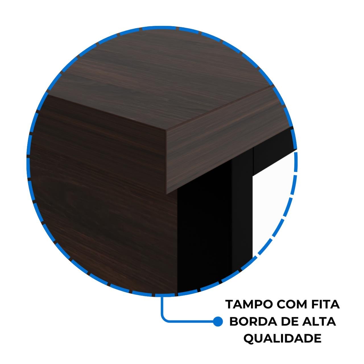 Mesa Escritório PÉ QUADRO 1,70x0,70m -S/ Gavetas - MARSALA/PRETO - 25474 - Imagem 6