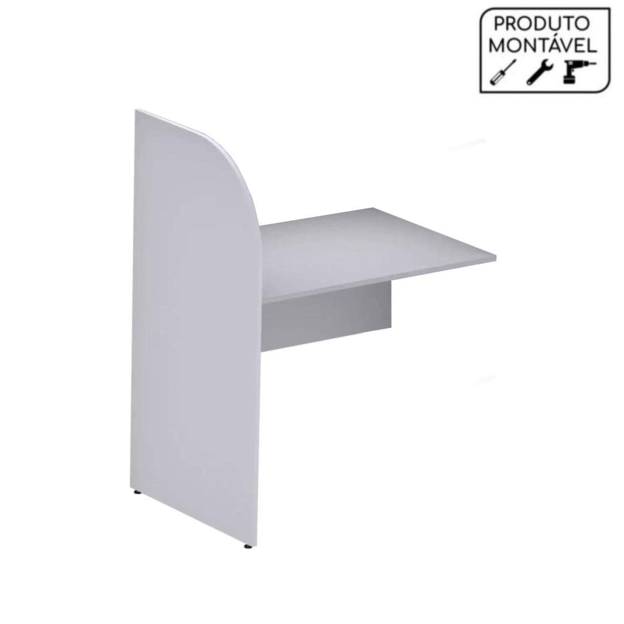 Baia CONTINUAÇÃO para Atendimento 1,20x0,80x0,60mCINZA/CINZA - 24011