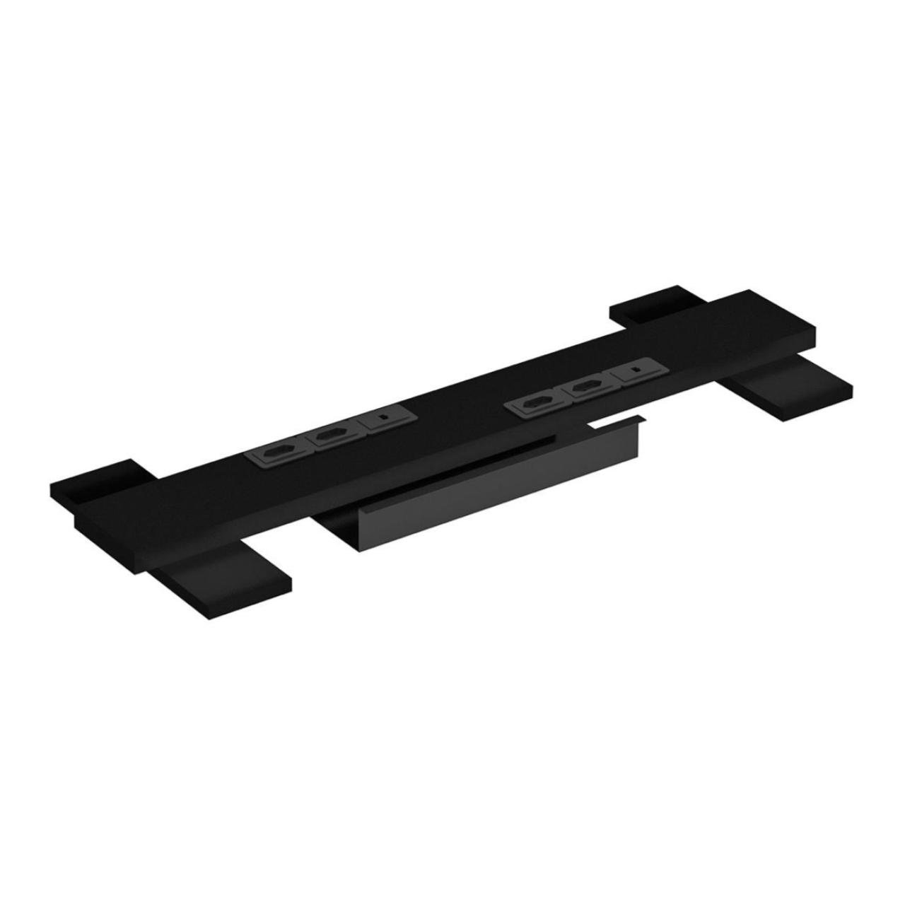 Estação de Trabalho Dupla 1,50x1,35m 02 Lugares s/ Gavetas c/ ponto de tomada Nogal Sevilha - 63087 - Imagem 2