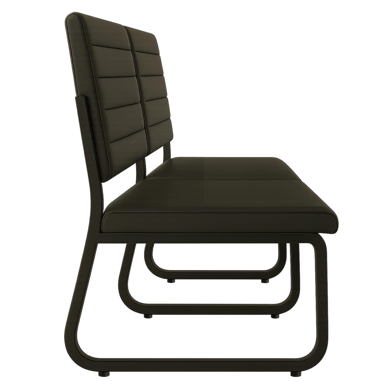 Sofanete para Escritório Estofada com 02 Lugares - TRIX - Pés PRETO - 35120 - Imagem 3