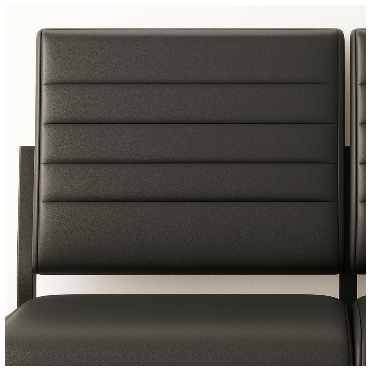 Sofanete para Escritório Estofada com 02 Lugares - TRIX - Pés PRETO - 35120 - Imagem 7