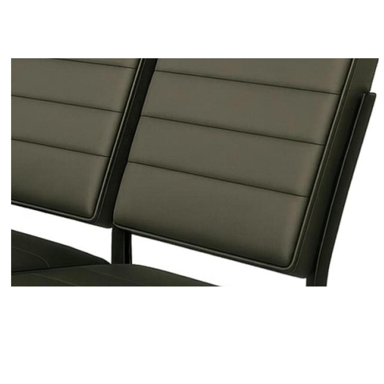 Sofanete para Escritório Estofada com 03 Lugares - TRIX - Pés PRETO - 35123 - Imagem 8