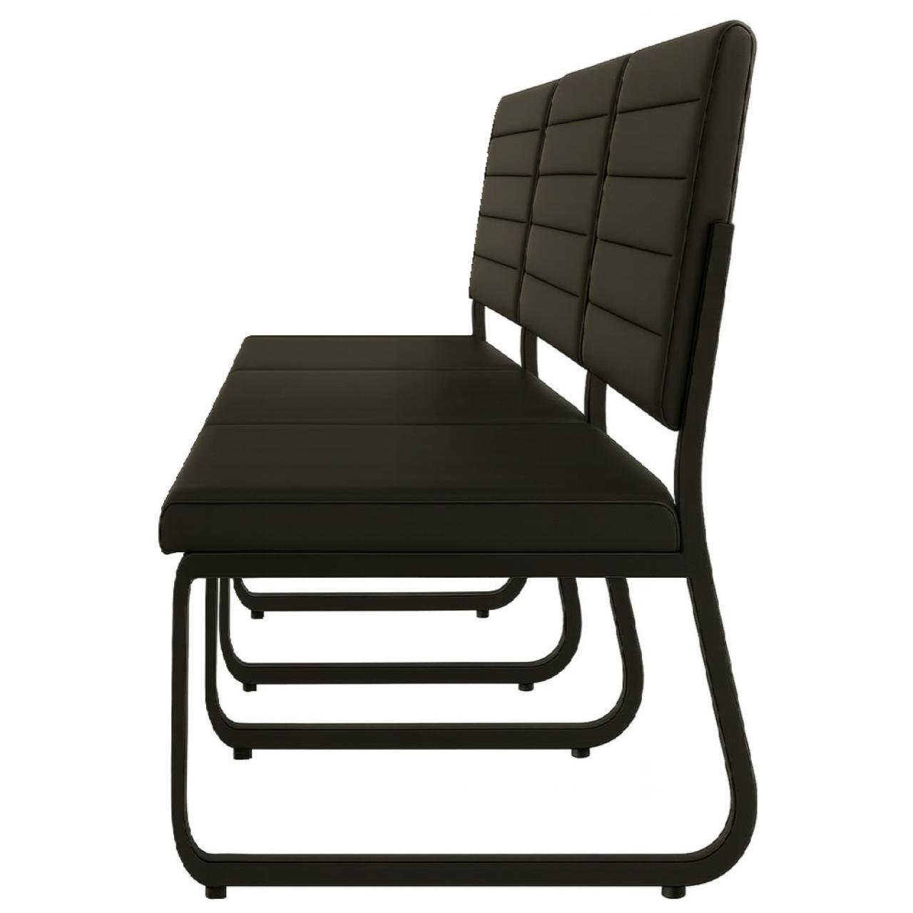 Sofanete para Escritório Estofada com 03 Lugares - TRIX - Pés PRETO - 35123 - Imagem 7