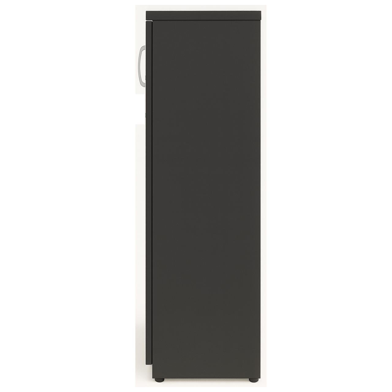 Armário Alto Fechado com Portas e Prateleiras Internas – MDP Preto - 26031 - Imagem 4