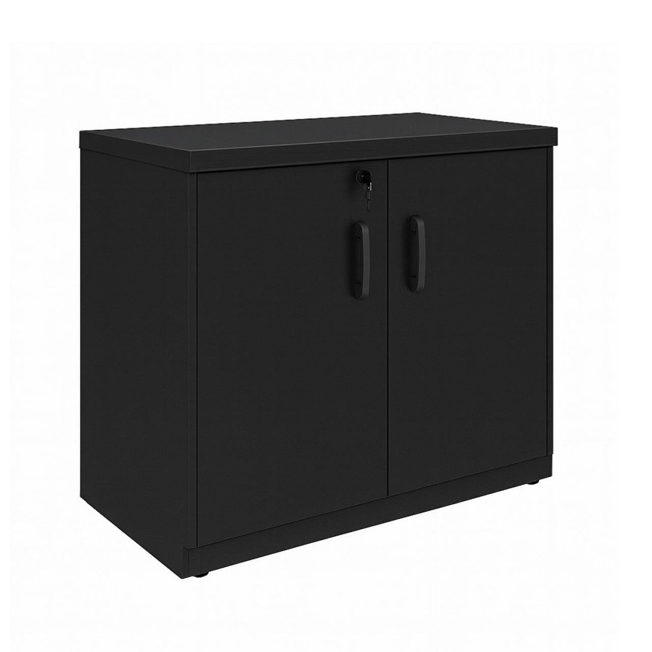 Armário Baixo com Prateleiras Internas – MDP Preto - 26030 - Imagem 2