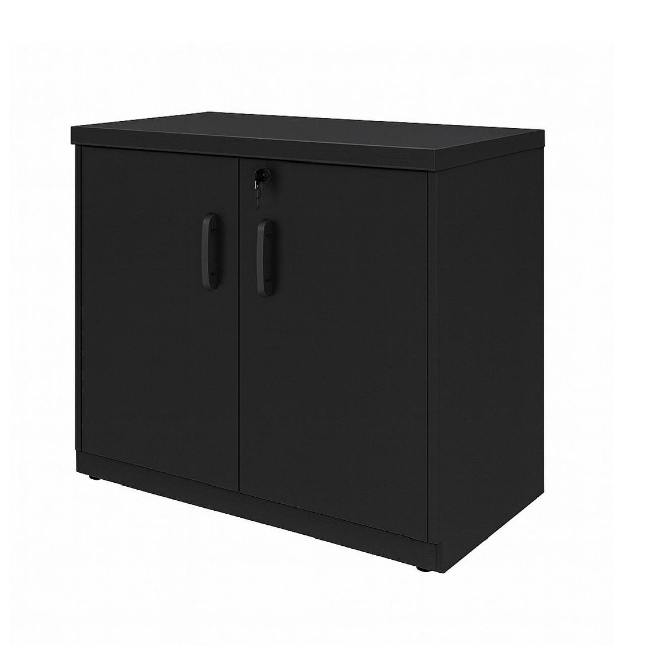 Armário Baixo com Prateleiras Internas – MDP Preto - 26030 - Imagem 3