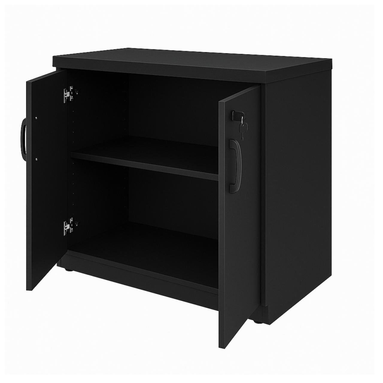 Armário Baixo com Prateleiras Internas – MDP Preto - 26030 - Imagem 5