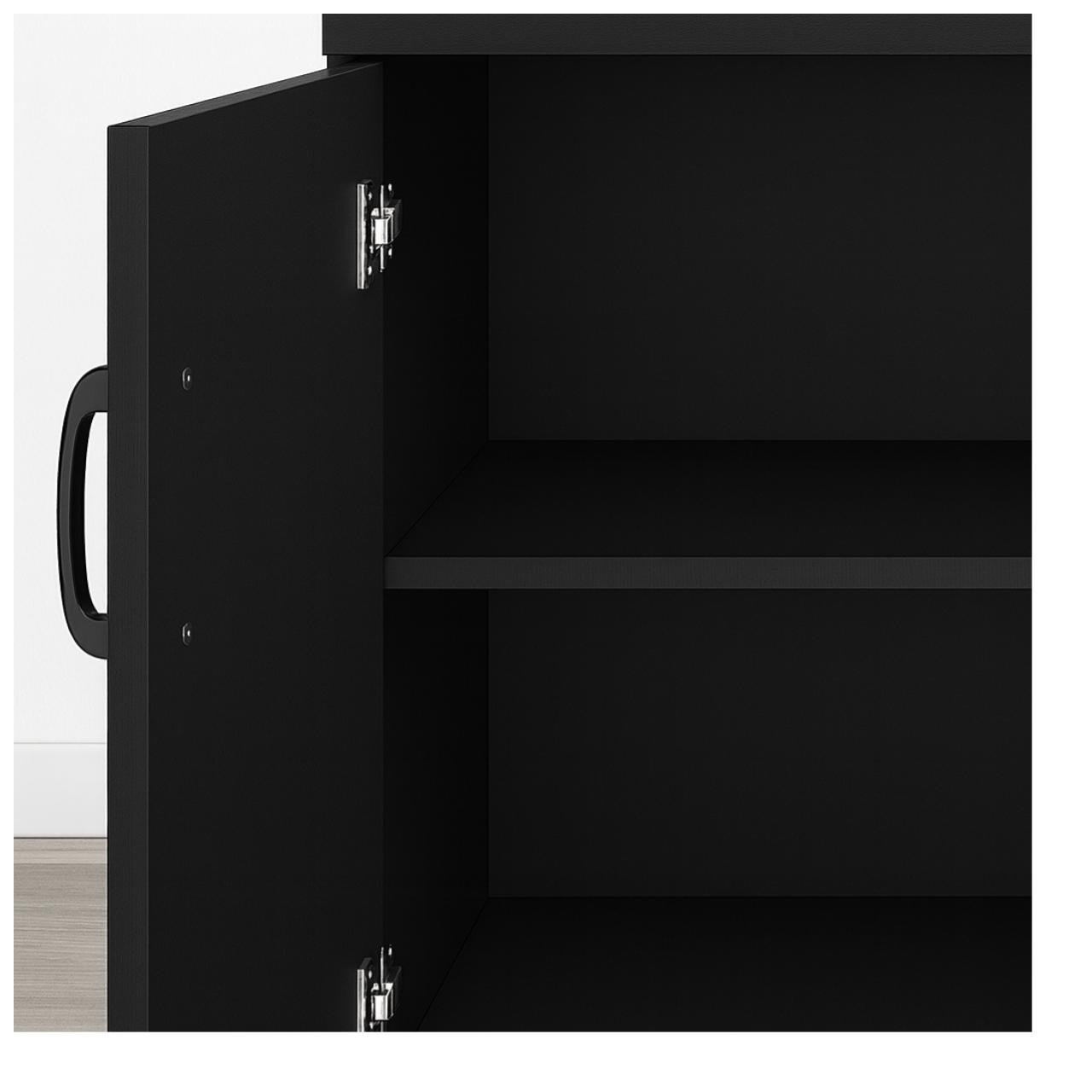 Armário Baixo com Prateleiras Internas – MDP Preto - 26030 - Imagem 6