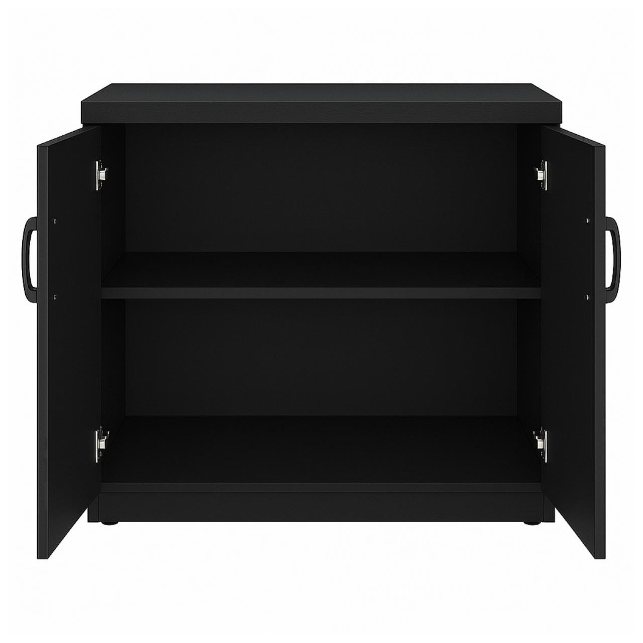 Armário Baixo com Prateleiras Internas – MDP Preto - 26030 - Imagem 8