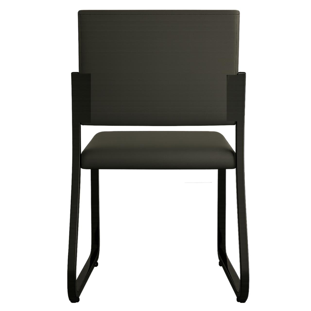 Poltrona para Escritório Estofada - TRIX - Cor Preta - 35119 - Imagem 5