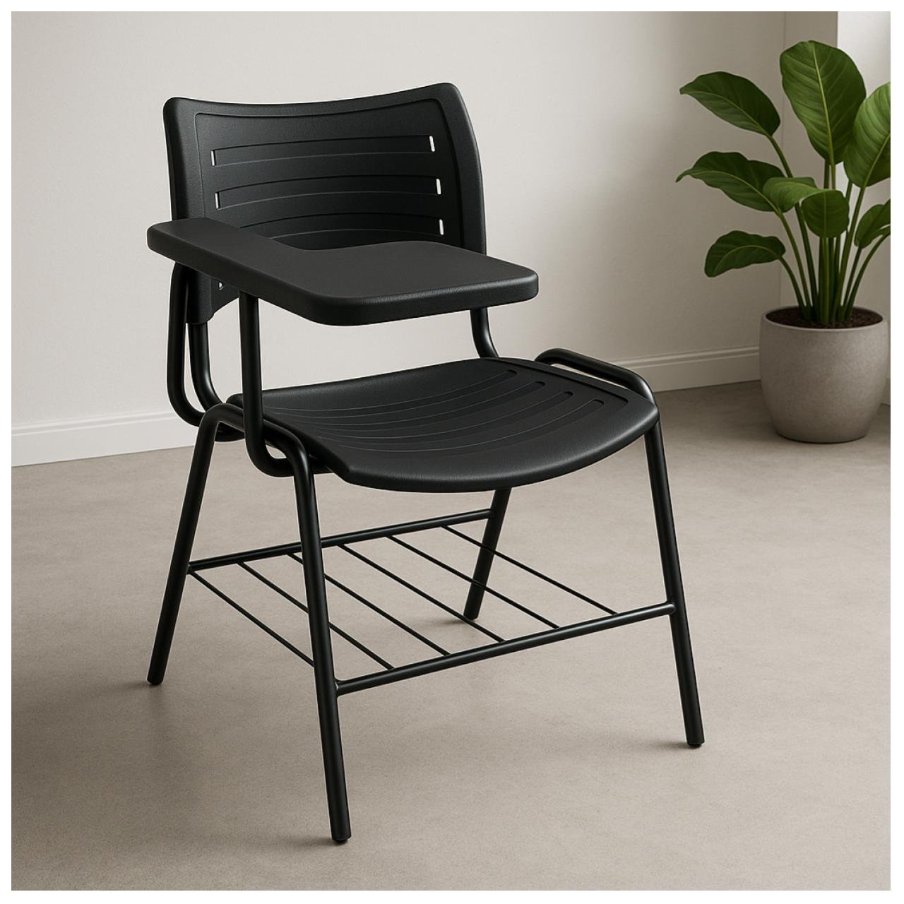 Cadeira Universitária Plástica Prancheta PLÁSTICA - MRPlast Preto - 34130 - Imagem 5